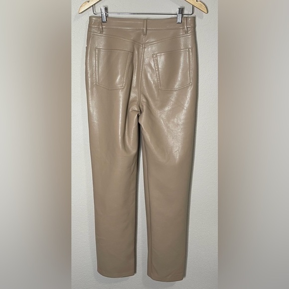 Wilfred Aritzia The Melina Faux Leather Pant Size 8 Tan Brown - Picture 4 of 10